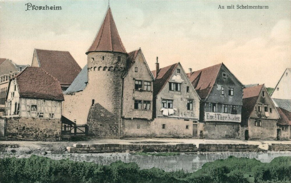 Pflügerstraße (Untere Augasse 31) / Schelmenturmsstraße (Thurmstraße)  Pforzheim Pflügerstraße (Untere Augasse 31) / Schelmenturmsstraße (Thurmstraße)  Pforzheim