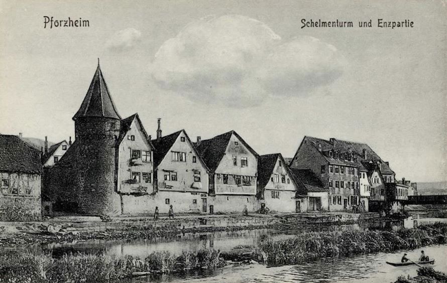 Pflügerstraße (Untere Augasse 31) / Schelmenturmsstraße (Thurmstraße)  Pforzheim Pflügerstraße (Untere Augasse 31) / Schelmenturmsstraße (Thurmstraße)  Pforzheim